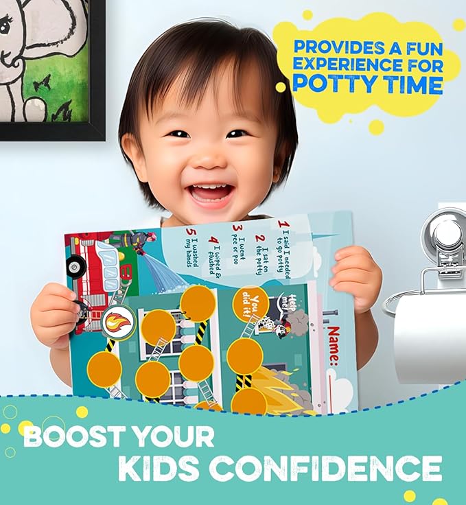 240 pcs Potty Training Stickers, Firefighter Potty Sticker Chart, Potty Reward Charts for Toddlers, Potty Training Chart for Kids, Potty Chart for Toddlers Boys with Stickers Show Options…