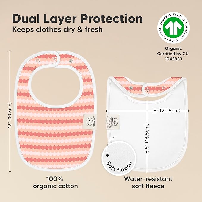 8-Pack Organic Baby Bibs for Boys, Girls - Soft Cotton Drooling and Teething Bibs for Baby Girl & Boy, Extra Absorbent, Easy to Clean & Put On for Toddler, Newborn, Infant 0-24 Months (Marine Muse)