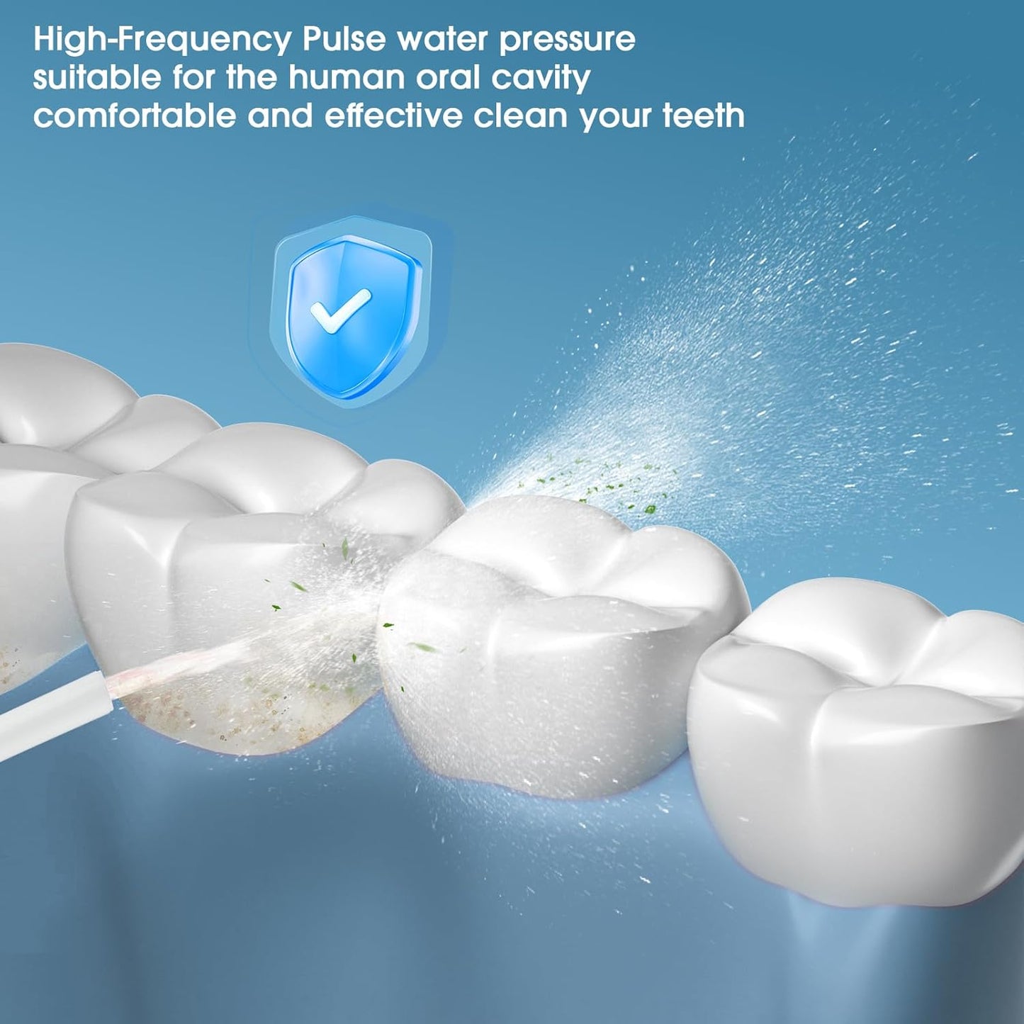 HANGSUN Water Flossers for Teeth, Cordless Compact Travel - Deep Plaque Removal, 30 Days Battery, 3+1 Modes (DIY 8 Levels), 6 Nozzles for Braces/Sensitive Gums, IPX7, 180ml Collapsible Tank, Green