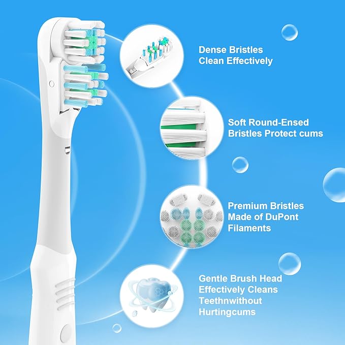 12 Pcs Fit for Oral B Toothbrush Heads Dual Clean Replacements Attachment Spin Brush Head Sensitive Refill Accessories fit for 4732 3733 4734