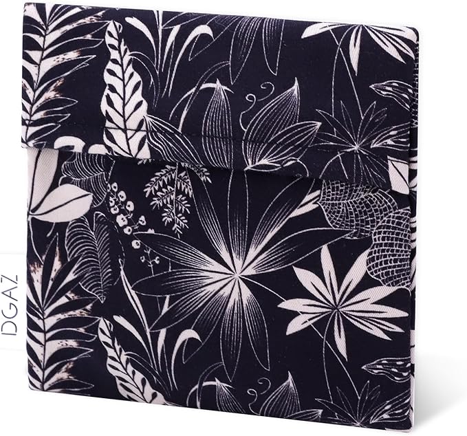 DGAZ Sanitary Napkin Storage Bag, Period Bag for Teen Aged Girls, Portable Period Bag for Panty Liners/Menstrual Cup/Small Tampons，Mini Makeup Bag for Purse(Dark Fragrance)