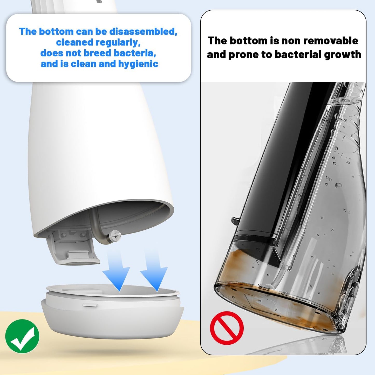 Power Water Flossers for Teeth Cleaning and Flossing, Water Dental Flosser Teeth Pick - Cordless Portable 6 Modes Oral Irrigator Dental, Rechargeable Travel Irrigation Cleaner IPX7 Waterproof (White)