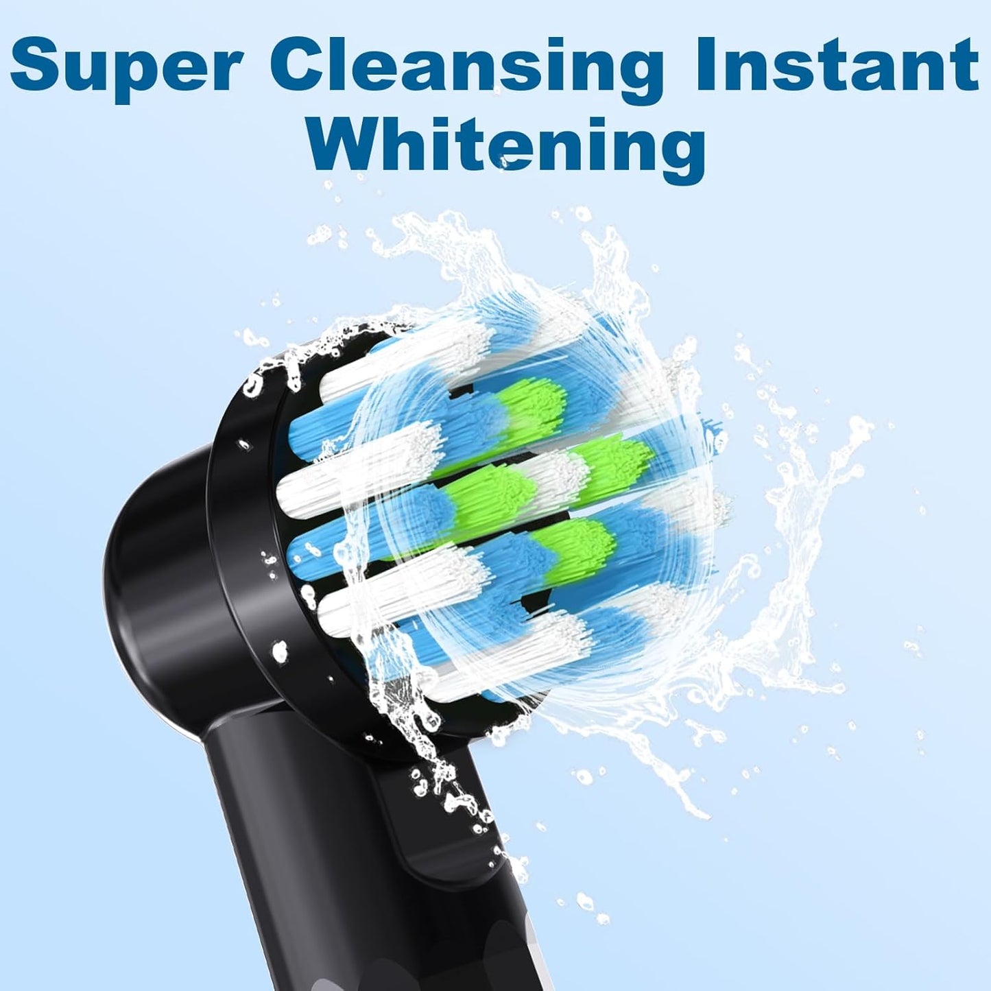 16 Pcs Replacement Toothbrush Heads Compatible with Braun Oral B Pro 1000/7000/9600/5000/3000, Precision Senesitive Brush Heads Refills for Genius X and Smart 1500 Electric Toothbrush (Black)