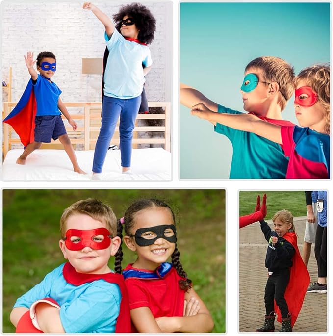 D.Q.Z Toys for 3-9 Years Old Boys Girls, Superhero-Capes and Masks for Kids Dress Up Super Hero Costume Birthday Party Favors, 3 Pack