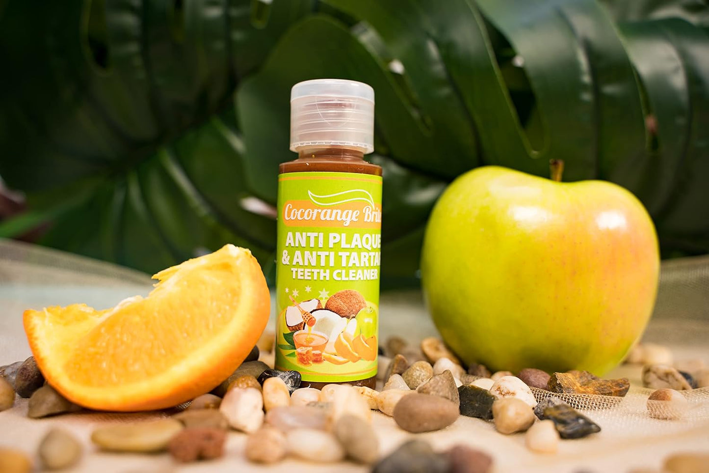 Cocorange Brite Anti-Plaque and Anti-Tartar Teeth Cleaner - Remove Plaque in Days and Tartar Removal from Home (Additional Honey, 2 fl oz)