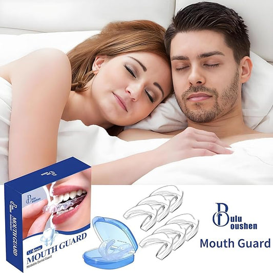 Mouth Guard for Grinding Teeth at Night，buluoushen Night Guard，6 Pack Night Guards for Teeth Grinding，Teeth Grinding Mouth Guard for Sleep,2 Sizes & 1 Travel Case