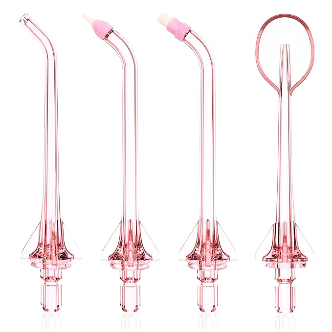 Water Flosser Tip Replacement Heads Oral Irrigator Refill Heads Jet Tips,Only Compatible COSLUS C20 (F5020E), E40 (WFP14), C31 (F5023), C50, and C51 Water Flosser（Pink）