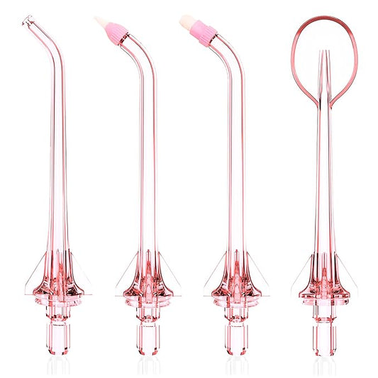 Water Flosser Tip Replacement Heads Oral Irrigator Refill Heads Jet Tips,Only Compatible COSLUS C20 (F5020E), E40 (WFP14), C31 (F5023), C50, and C51 Water Flosser（Pink）