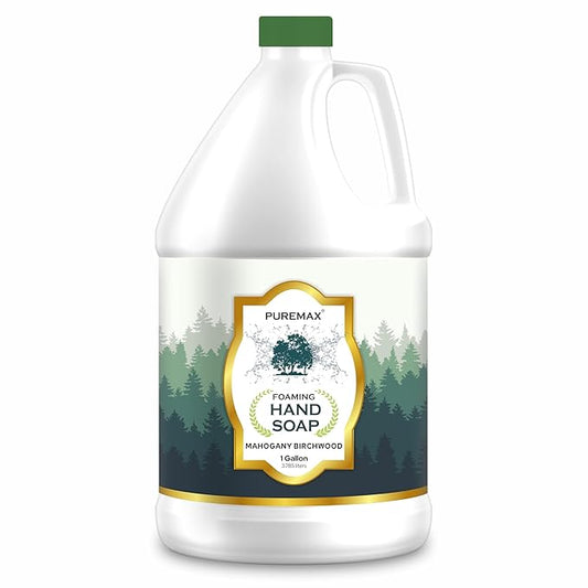 Foaming Hand Soap Refills | Mahogany Birchwood | Gentle, Moisturizing | All-Natural | Made in USA | 128 Fl Oz (1 Gallon) |