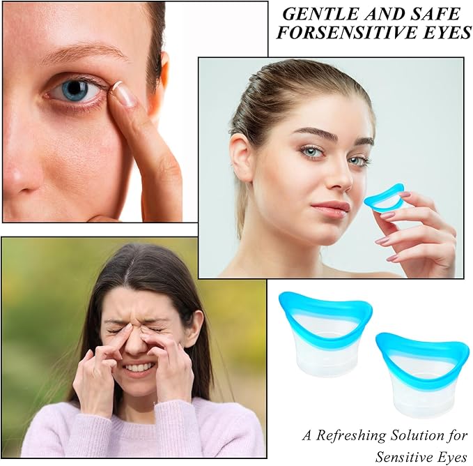 4Pcs Eye Wash Cup Eye Wash Bath Kit Silicone Eye Cleaning Cup for Eye Rinse Portable Eye Care Tool Eye Cleaner for Quick Relief Tired Eyes Cleaning Eye Dust Makeup Irritants