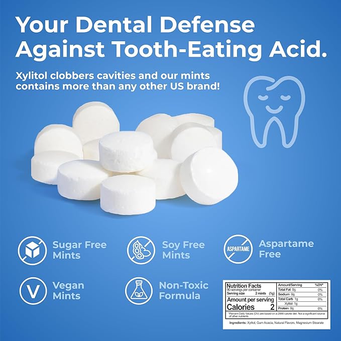 Epic Dental Sugar Free Oral Care Set – 500-Piece Wintergreen Gum, 550 Peppermint Mints, 2 Tubes Spearmint Fluoride Toothpaste – Aspartame Free, Dentist Approved, Helps with Dry Mouth & Cavity Care