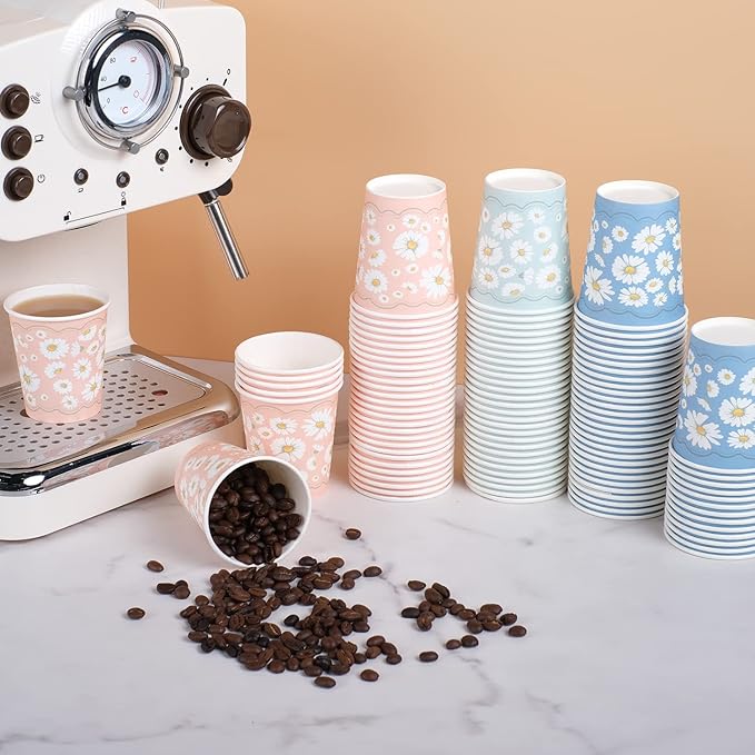 Lamosi 5 oz Paper Cups 300 Pack, Small Paper Cups, 5 oz Disposable Bathroom Cup for Mouthwash, Parties, Picnics and Barbecues