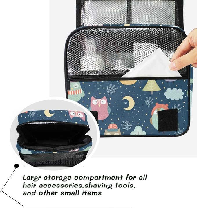 senya Hanging Travel Toiletry Bag Kit Makeup Case Cosmetics Organizer for Men Women