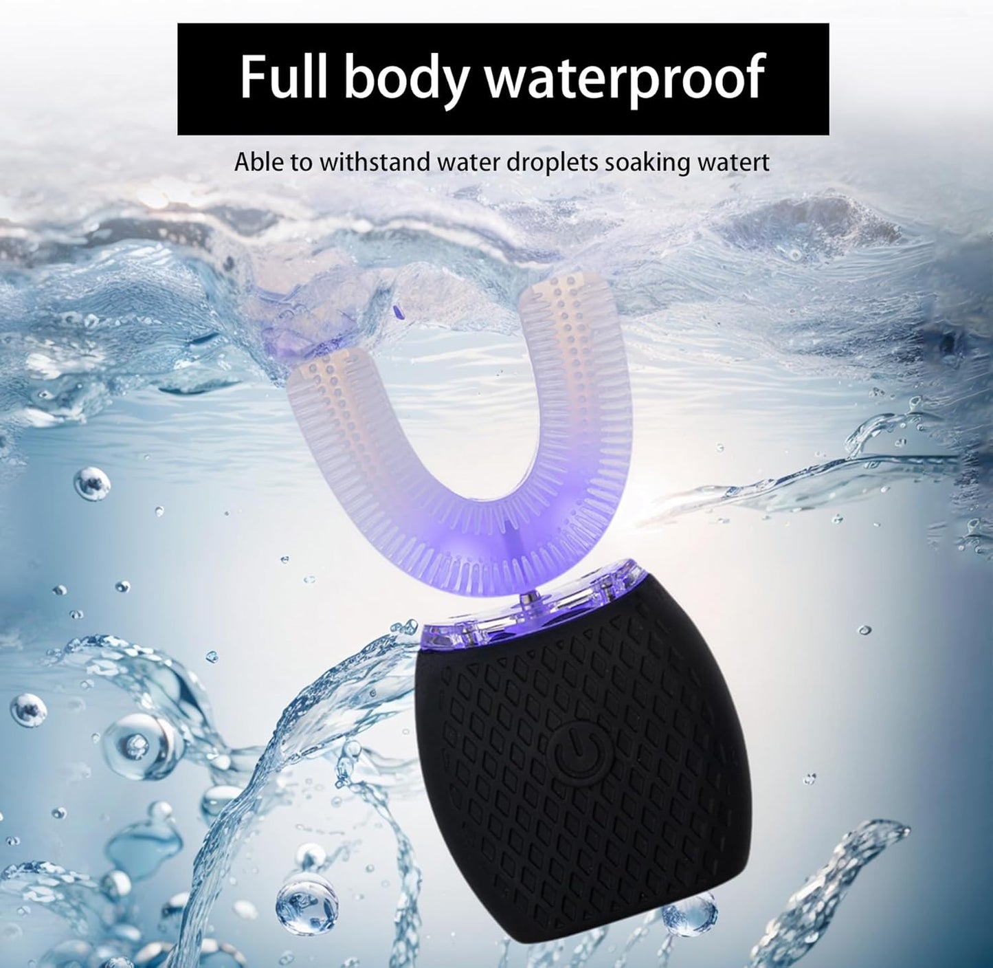 Automatic Toothbrush for Adults - Ultrasonic Electric Toothbrush with Soft Bristles Rechargeable Portable Waterproof Design 30s Timer, Wireless Charging Dual-Use for Travel & Home (Black)