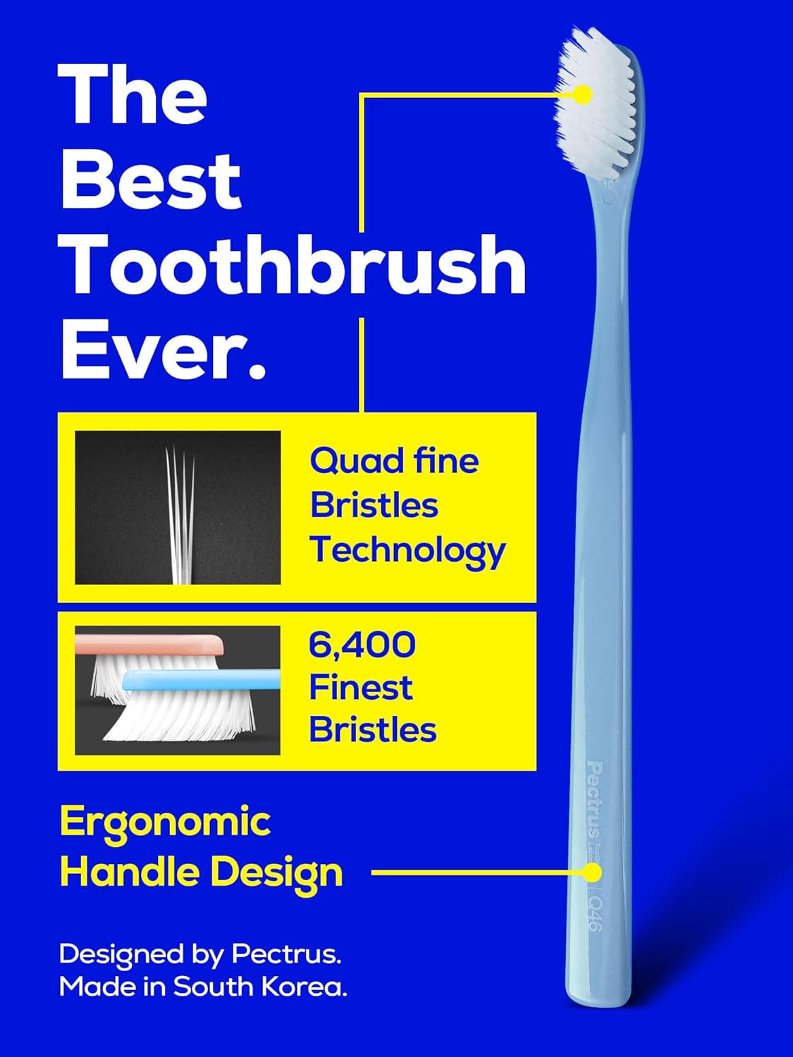 Soft Toothbrush Pack, 10 Count, Advanced Quad-fine Bristles Technology, Tapered Bristles for Sensitive Teeth, Gums & Deep Plaque Removal, Self Flossing Manual Toothbrushes, Assorted Colors