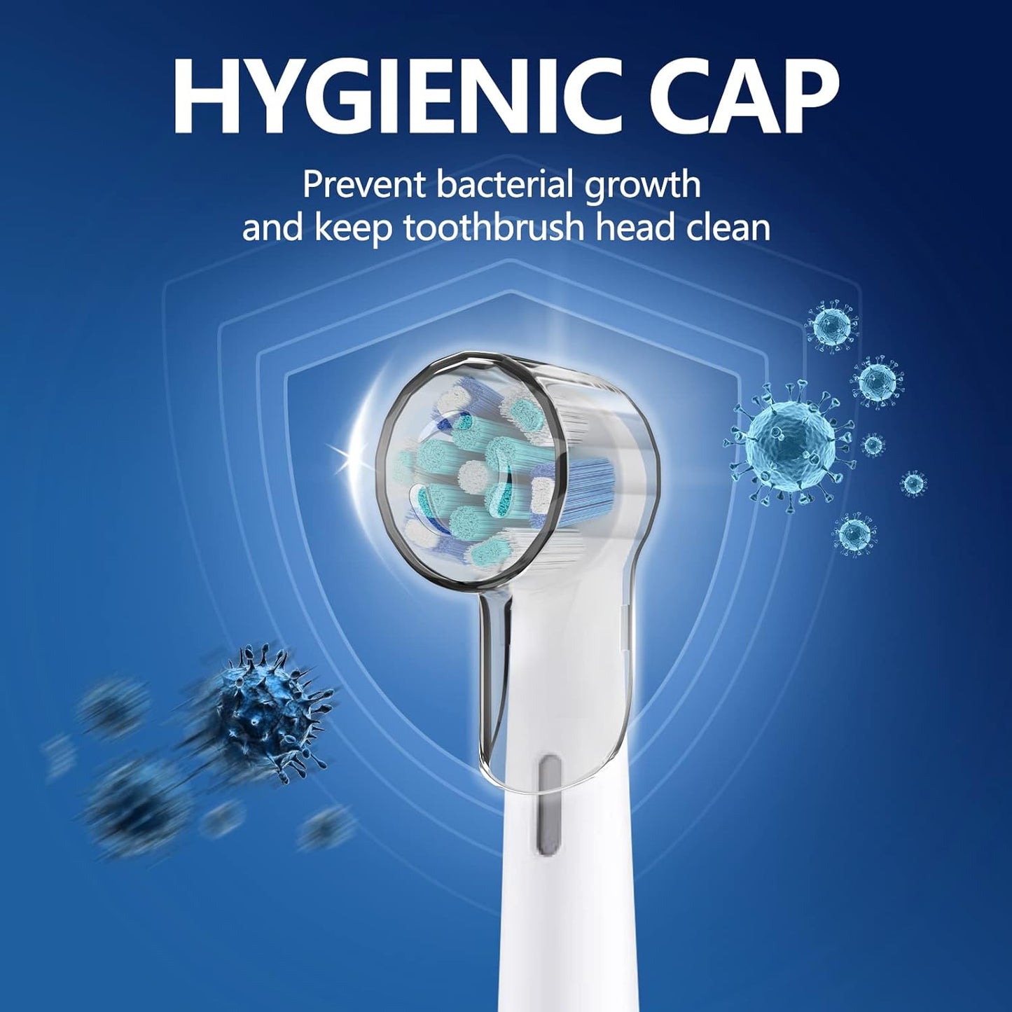 Toothbrush Head Covers for iO Toothbrush Heads,Toothbrush Caps Suitable for Electric Toothbrush Head, iO Brush Head Covers for Travel&Home (4 Pcs, Transparent)