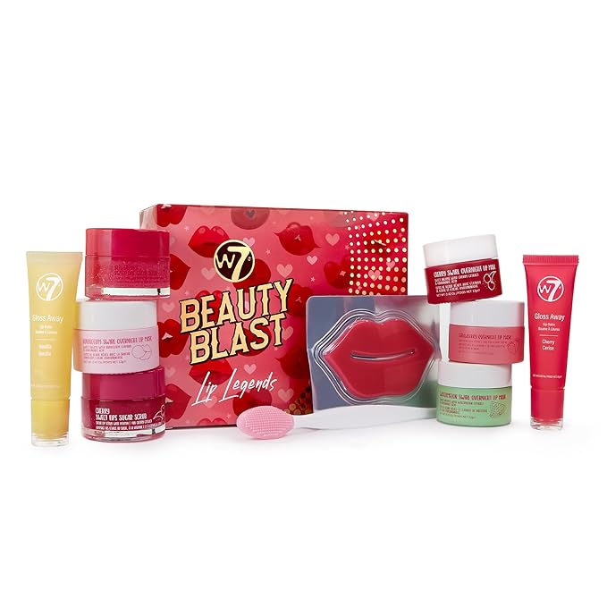 W7 Beauty Blast Lip Legends Sweet Dreams Gift Set - Lip Masks, Scrubs, Balms and More – Exclusive W7 Sweet Dreams Flavors Included