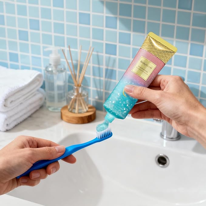 BodyAccel Niacinamide Toothpaste – Whitening & Fluoride-Free, Fresh Breath & Healthy Gums, Removes Surface Stains, Natural Peach Flavor (1 Pack)