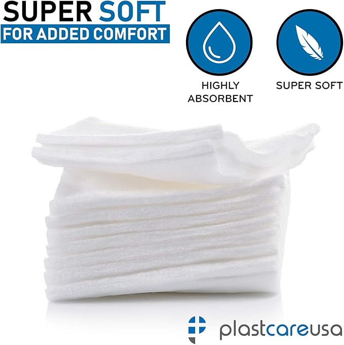 1000 Count 2x2 Gauze Pads - Soft 4-Ply Non Woven Sponges - Non Sterile Dental & Esthetic Wipes - All Purpose Medical Gauze Squares for First Aid, Surgical, Wound Dressing (5 Packs of 200)