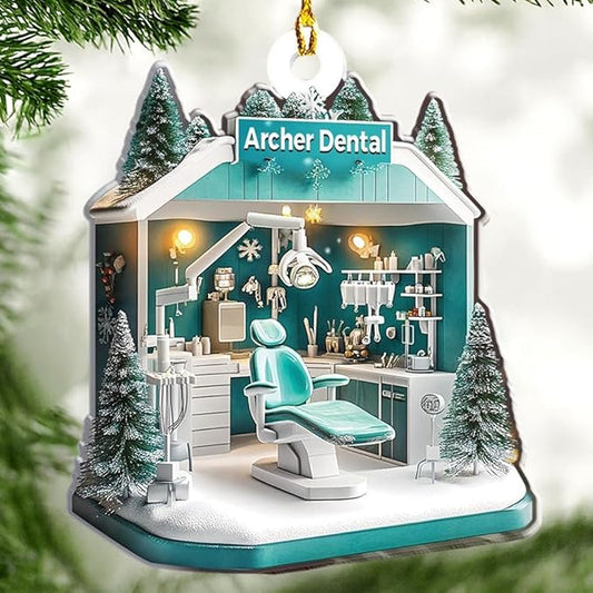 Custom Dentist Christmas Ornaments, Personalzied Christmas Dental Gifts, Custom Dentist Ornaments, Personalized Hanging Decor Dental Gifts 03