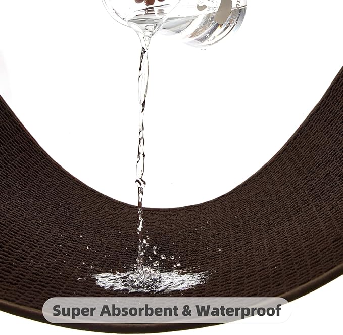 Large Bathroom Rugs Non Slip Washable Bath Rugs Super Absorbent Bathroom Rug Thin Quick Dry Low Pile Bath Mats, Brown 36"x48"