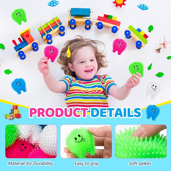150 Pcs Mini Tooth Toys Fidget Stress Relief Puffer Squeezy Dental Dentist Toys Birthday Party Gifts School Office Prizes, 2 Inch (Multicolored)