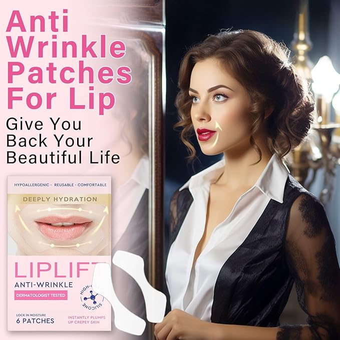 Josera Anti Wrinkle Patches for Lip, Smile Line Patches, Overnight Smoothing Anti-Wrinkle Face Patches for Smile Line & Lip Area, 18 Pcs