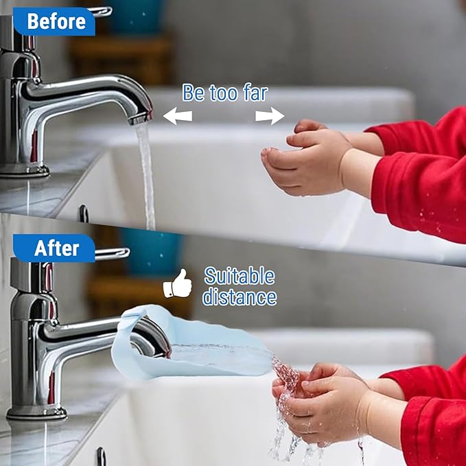 Faucet Extender for Toddlers,Generic Kids Faucet Extender Sink Extender for Kids Hand Washing, Suitable for Bathroom, Bathtub Sink, Fits Most Faucets(Blue)