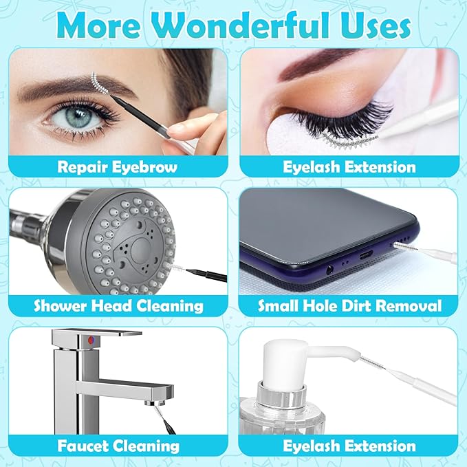 Modacraft 120Pcs Interdental Brushes, Deep Cleaning Flossers for Braces With Soft Bristles, 360 Bendable Floss Heads, Dental Brushes for Between Teeth, Gum and Orthodontic Oral Cleaning Tool Kit