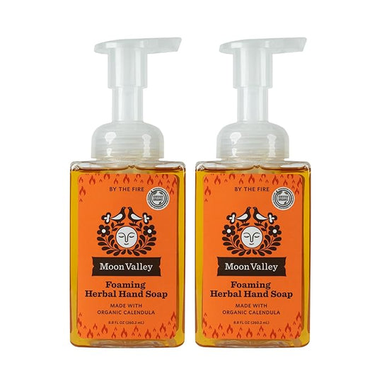 Moon Valley Herbal Foaming Hand Soap, Vegan (By the Fire, Recyclable Bottle)