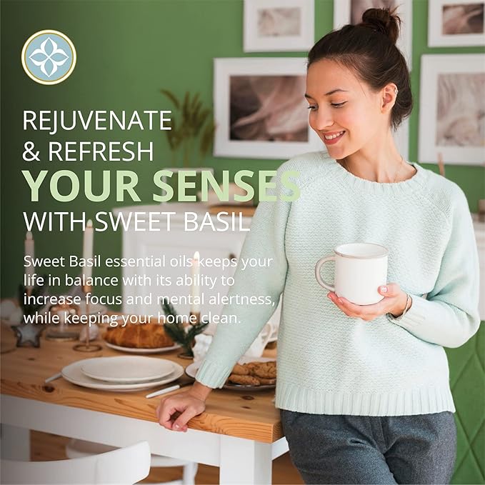 CAPRI ESSENTIALS Hand Soap Liquid, Natural Household Cleaning Supplies, Gentle Plant Based Aromatic Hand Wash with a Blend of Essential Oils, Removes Dirt & Grime, Sweet Basil Scent, 16 FL Oz