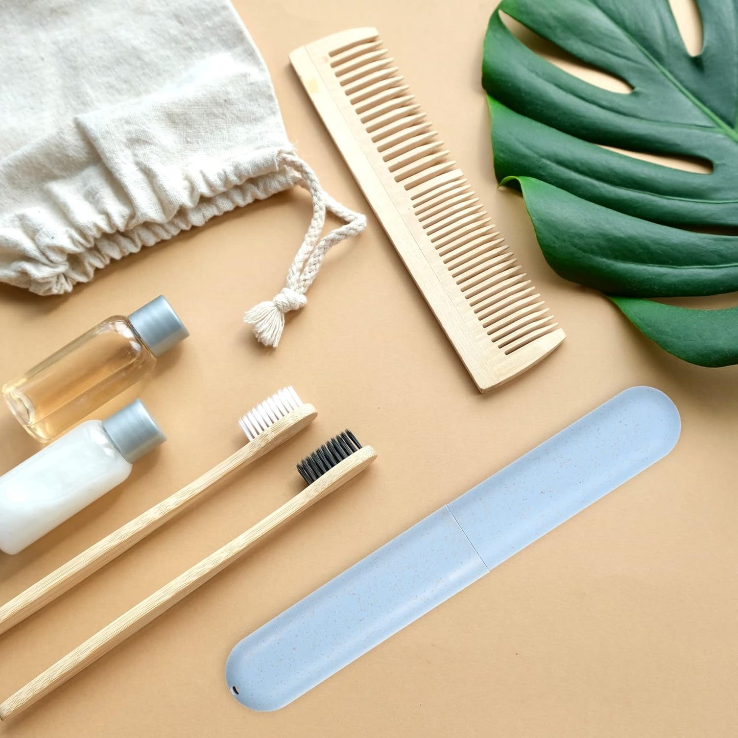 VOCOSTE 2pcs, Traveling Toothbrush Holders Case, PP Toothbrush Case for Travel Business, Blue, 8.07''x1.22''x0.83''