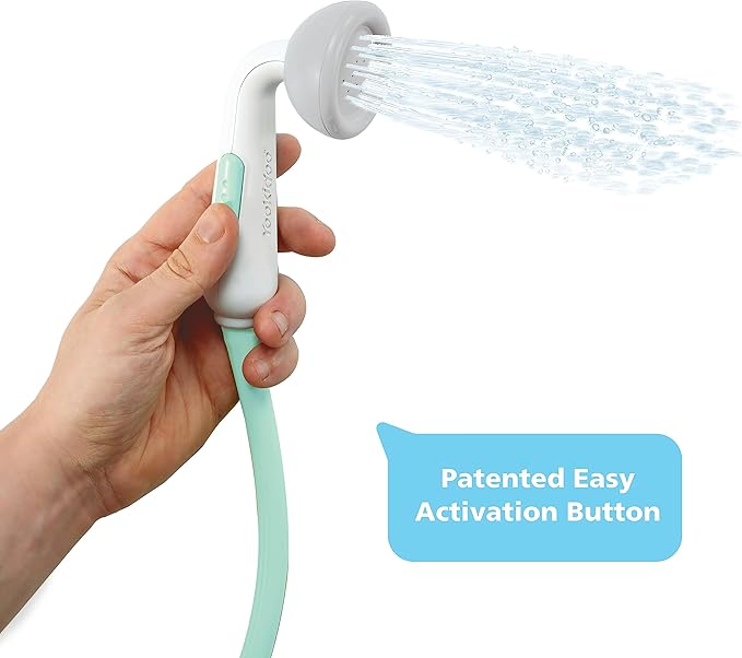 Yookidoo Baby Bath Shower Head - Elephant Water Pump with Trunk Spout Rinser - Control Water Flow from 2 Elephant Trunk Knobs for Maximum Fun in Tub or Sink for Newborn Babies