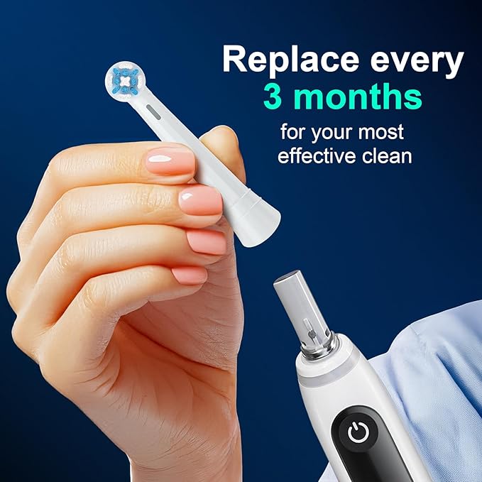 [Upgraded 2025] AmuLumon 4-Pack Ultra-Soft Toothbrush Heads for Oral-B iO Series (iO3/iO4/iO5/iO6/iO7/iO8/iO9/iO10) – Gentle Gum Care, Hygienic Travel-Ready Replacement Brush Heads (White, 4PACK)