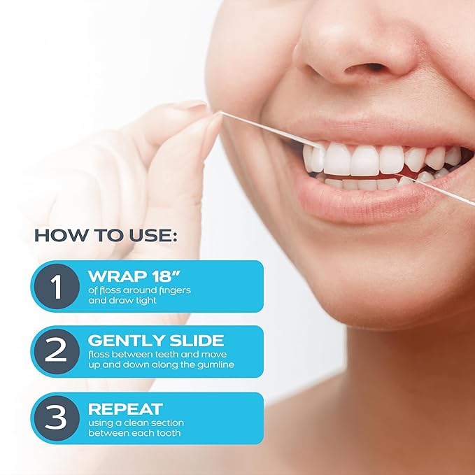 DrTung's Smart Floss - Natural, PTFE & PFAS Free Floss, Gentle on Gums, Expands & Stretches, BPA Free Floss - Natural Dental Floss Cardamom Flavor (Pack of 3)