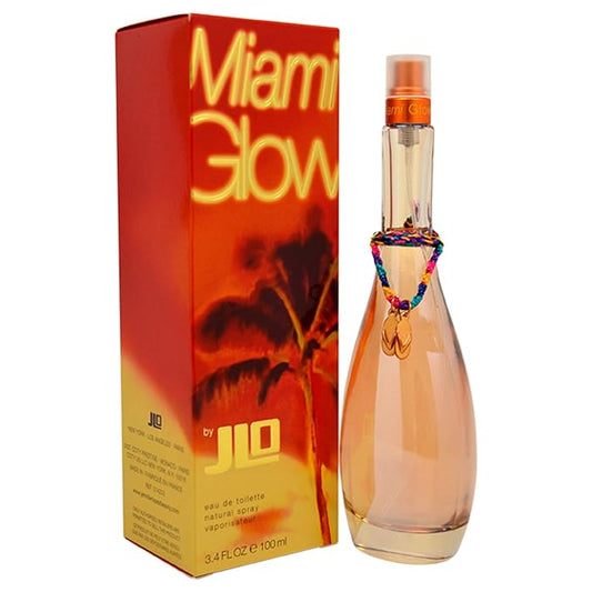 Jennifer Lopez Miami Glow For Women. Eau De Toilette Spray 3.4 Ounces (Pack of 3)