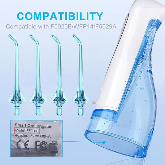 Replacement Heads for COSLUS Water Dental Flosser, Water Flosser Replacement Tips Only Compatible COSLUS C20 (F5020E), E40 (WFP14), C31 (F5023), C50, and C51 Water Flosser（Blue）