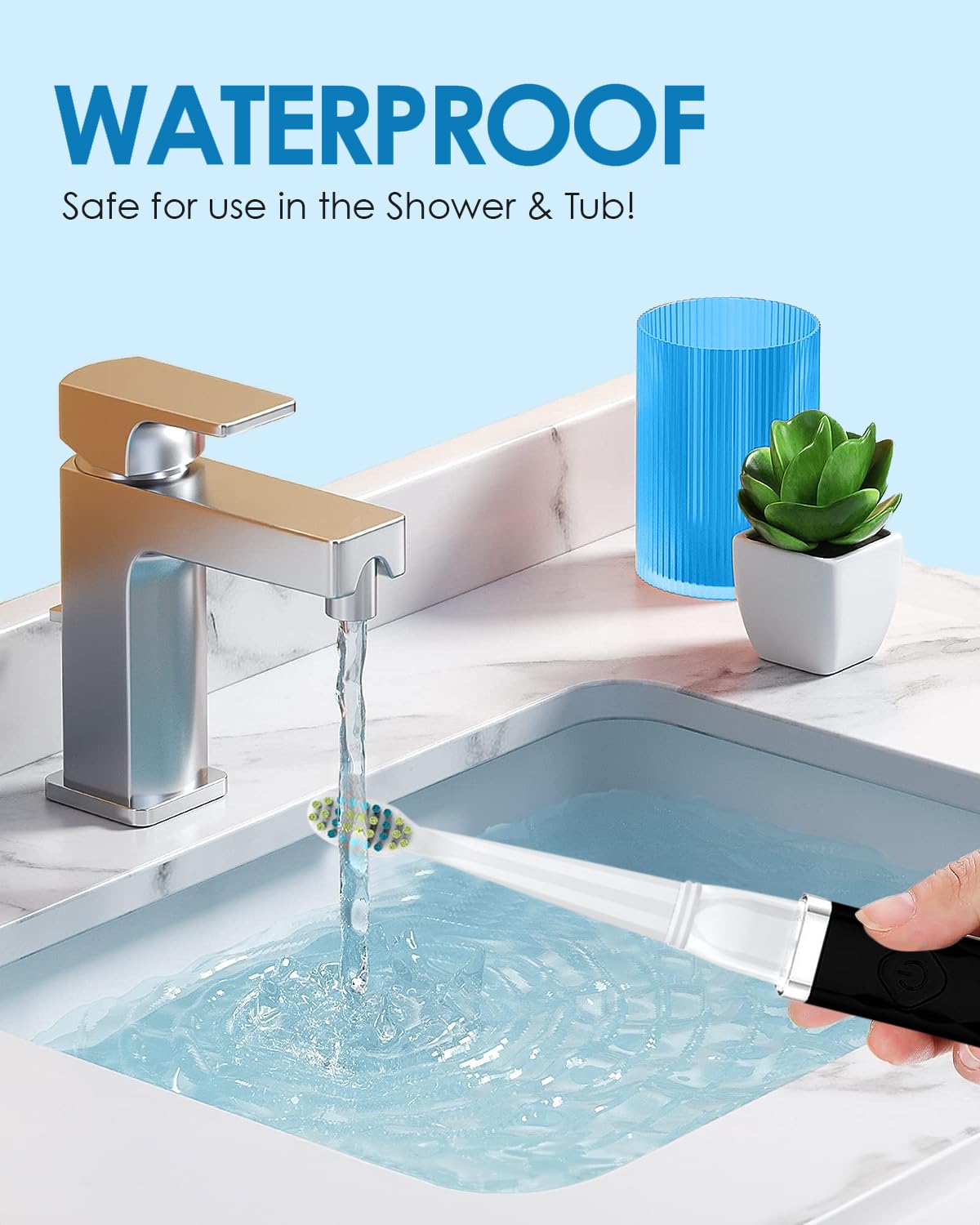 Voom Sonic Pro 3 Rechargeable Electric Toothbrush With Soft Dupont Nylon Bristles Dentist Recommended Portable Oral Care 2-Minute Timer 3 Adjustable Speeds Light Weight Design - Black