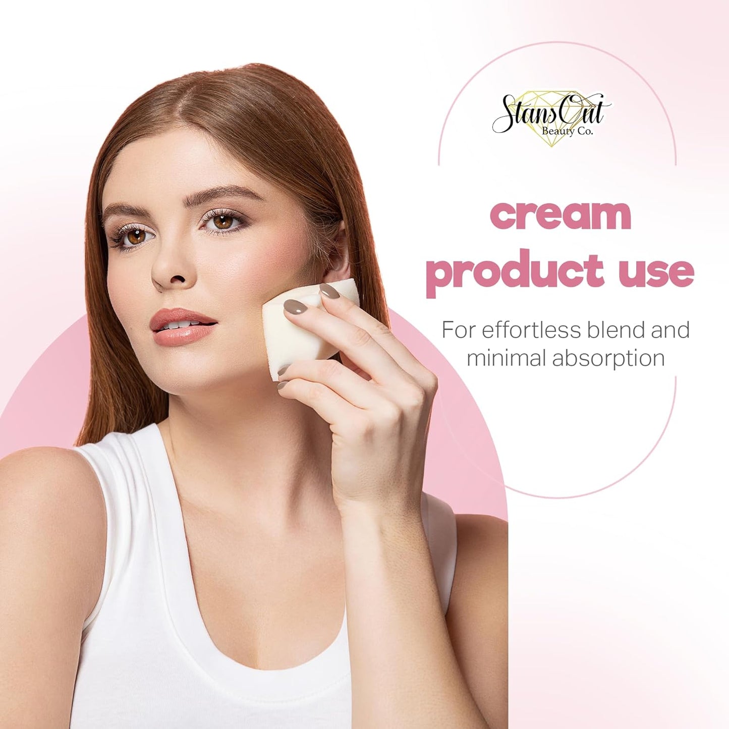 StansOut Memory Foam Makeup Sponge – No-Water-Needed Blender for Liquid, Cream & Powder Foundation – Airbrush Finish, Flawless Application