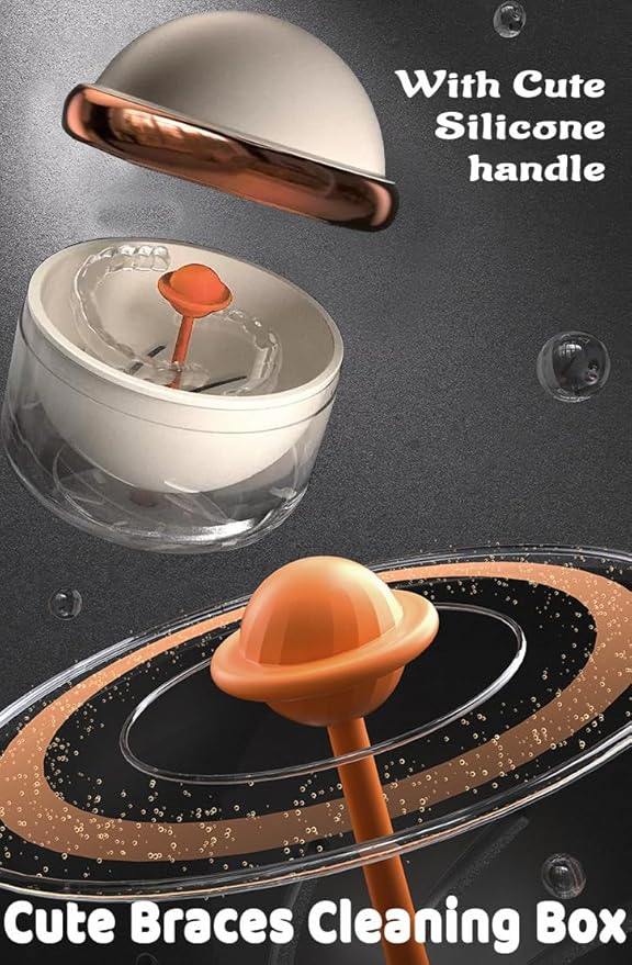 AARAINBOW Retainer Cleaner Case, Clear Denture Case, Large Denture Bath Box with Strainer Basket, Retainer Storage Soak Container for Travel, Mouth Guard Cleaning Box Braces Holder Cup (A White)