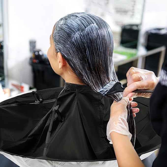 FEBSNOW Hair Cutting Cloak Cape, Professional Adjustable Haircut Cape Foldable Umbrella for Adults Kids Home Salon Barber Hairdressing Supplies