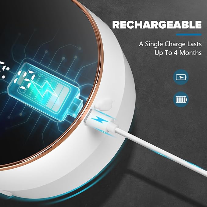 Automatic Soap Dispenser Liquid Bathroom: Wall Mount Rechargeable Touchless Adjustable Auto Smart Electric Plastic White Soap Dispenser with Clock - Kitchen - Hand Dish Lotion Couple Kids