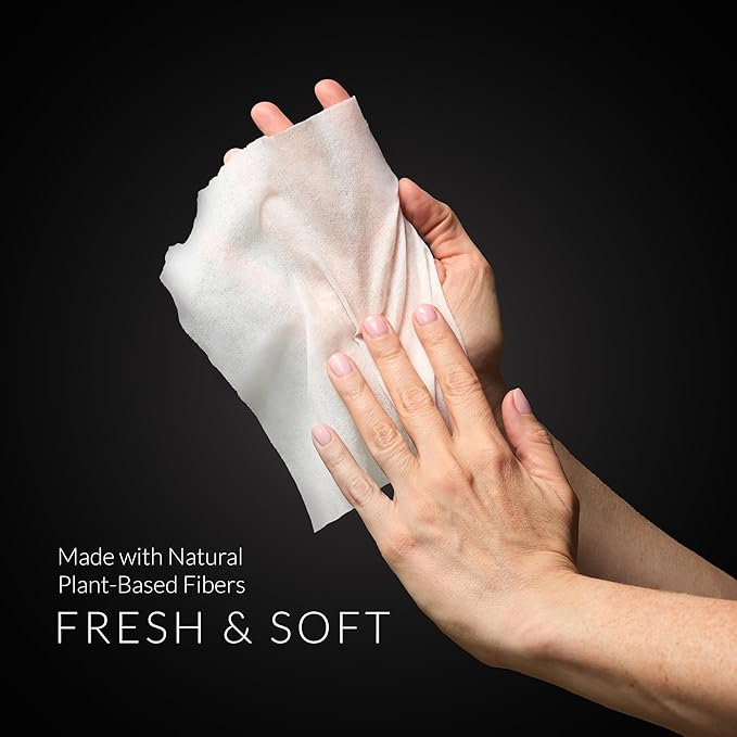 Noshinku – Bergamot Hand Sanitizer Wipes, 3-Pack (45 Towelettes) – Resealable Travel Wipes with Ethyl Alcohol, Aloe & Green Tea, Plant-Based Fiber, Essential Oil Scents, Cruelty-Free & No Dyes