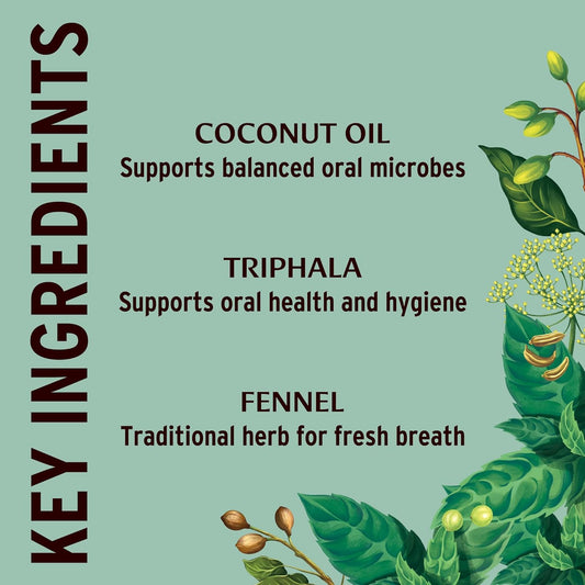 Banyan Botanicals Mint Daily Swish – Organic Ayurvedic Pulling Oil with Coconut Oil – Mouthwash for Fresh Breath and Sparkling Oral Health* – 8 oz – Non GMO Sustainably Sourced Vegan