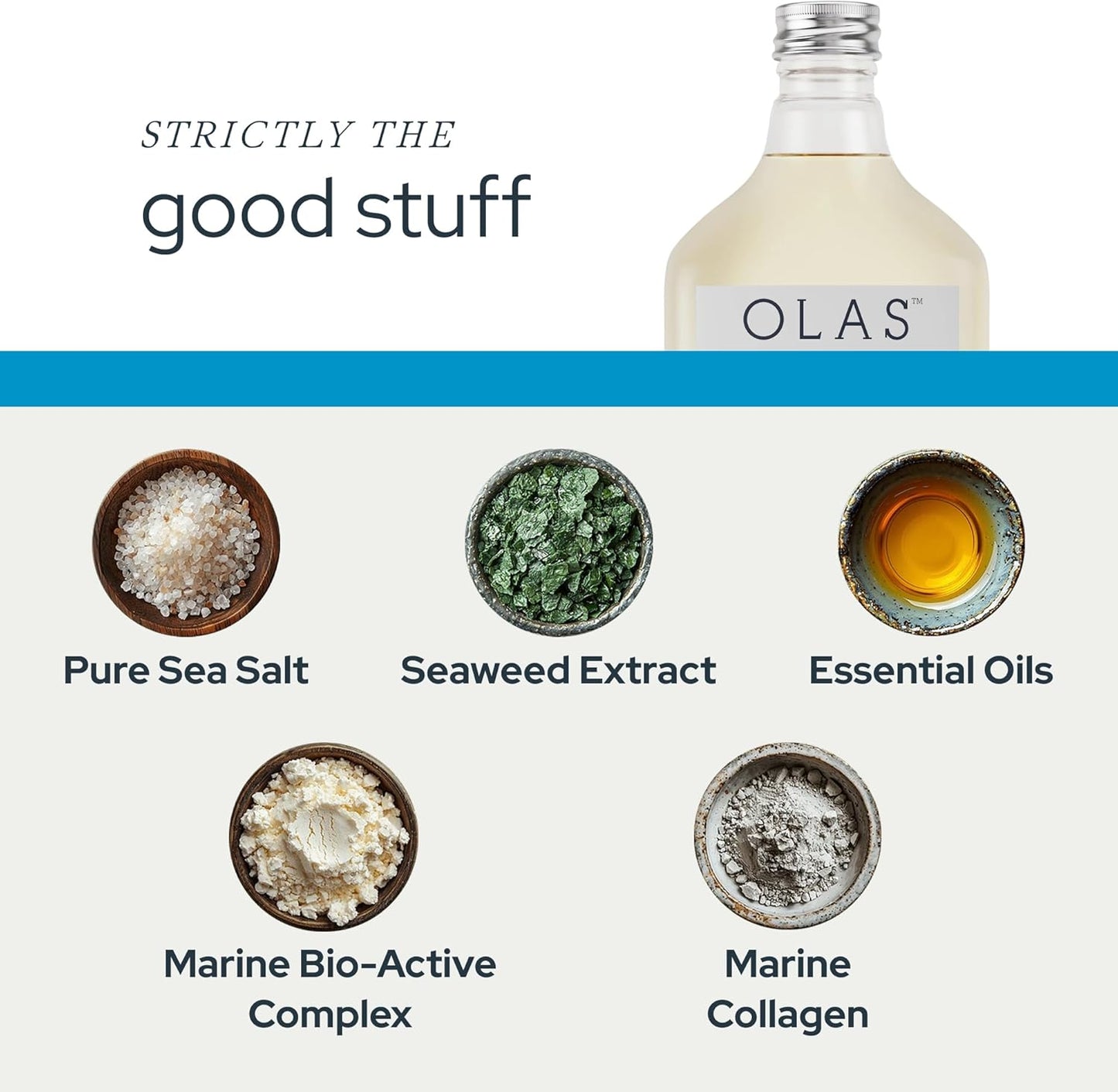 Olas Alcohol Free Mouthwash & Oral Rinse - Marine Bio-Active Mouth Rinse With Essential Oils & Antioxidants for a Healthy Oral Microbiome - Fluoride Free Natural Mouthwash (200 ml)