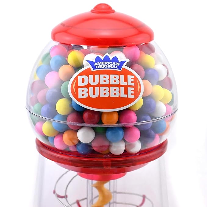 Dubble Bubble Gumball Machine Refill - More than 3 Pounds of Bulk Bubblegum Balls - .5 Inch Assorted Gumballs for Small Mini Candy Dispenser - 53 Ounce Bag (Pack of 1)