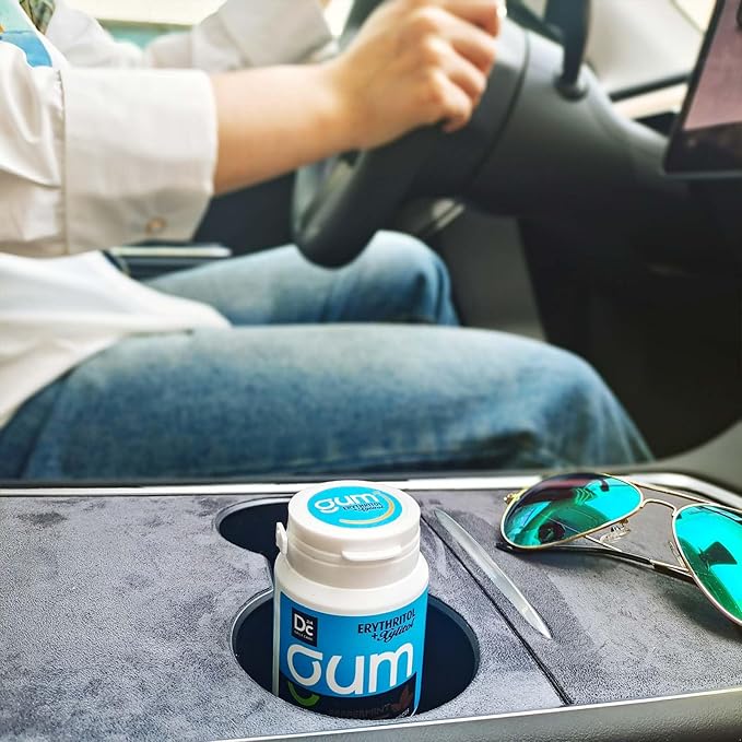 DC24 DAILY CARE Xylitol Chewing Gum with Erythritol, Aspartame Free & Sugar Free Gum, Low-Calorie, Sugarless, Natural Peppermint, 60-Piece Pack, 4 Packs