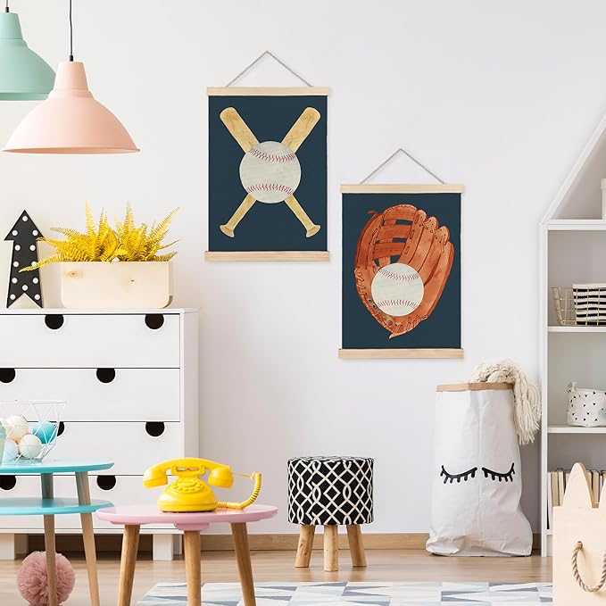 FDHSPAAM Baseball Wall Art Decor for Boys Room, Baseball Lovers Coach Players Gifts Wall Art Posters for Boys Bedroom Gym Sports Room Man Cave, 12x16 Inch Set of 2