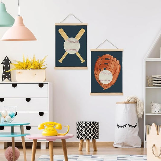 FDHSPAAM Baseball Wall Art Decor for Boys Room, Baseball Lovers Coach Players Gifts Wall Art Posters for Boys Bedroom Gym Sports Room Man Cave, 12x16 Inch Set of 2