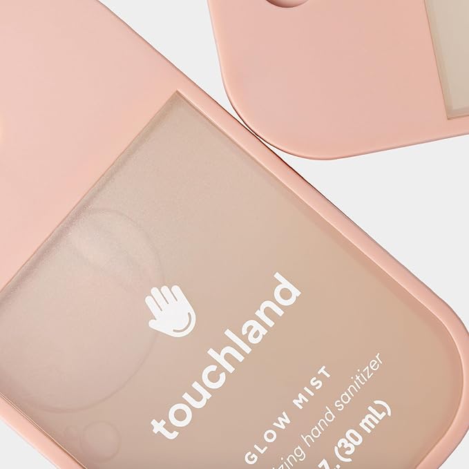 Touchland Glow Mist Revitalizing Hand Sanitizer Spray, Rosewater scented, 1FL. OZ. Travel Size